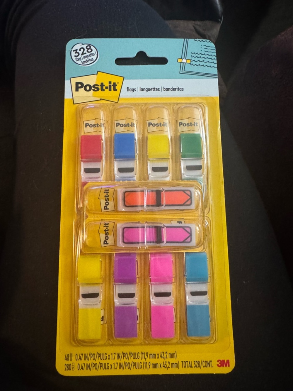 Assorted Neon Flags & Tabs - Pink, Blue, Yellow, Green, Orange, Purple